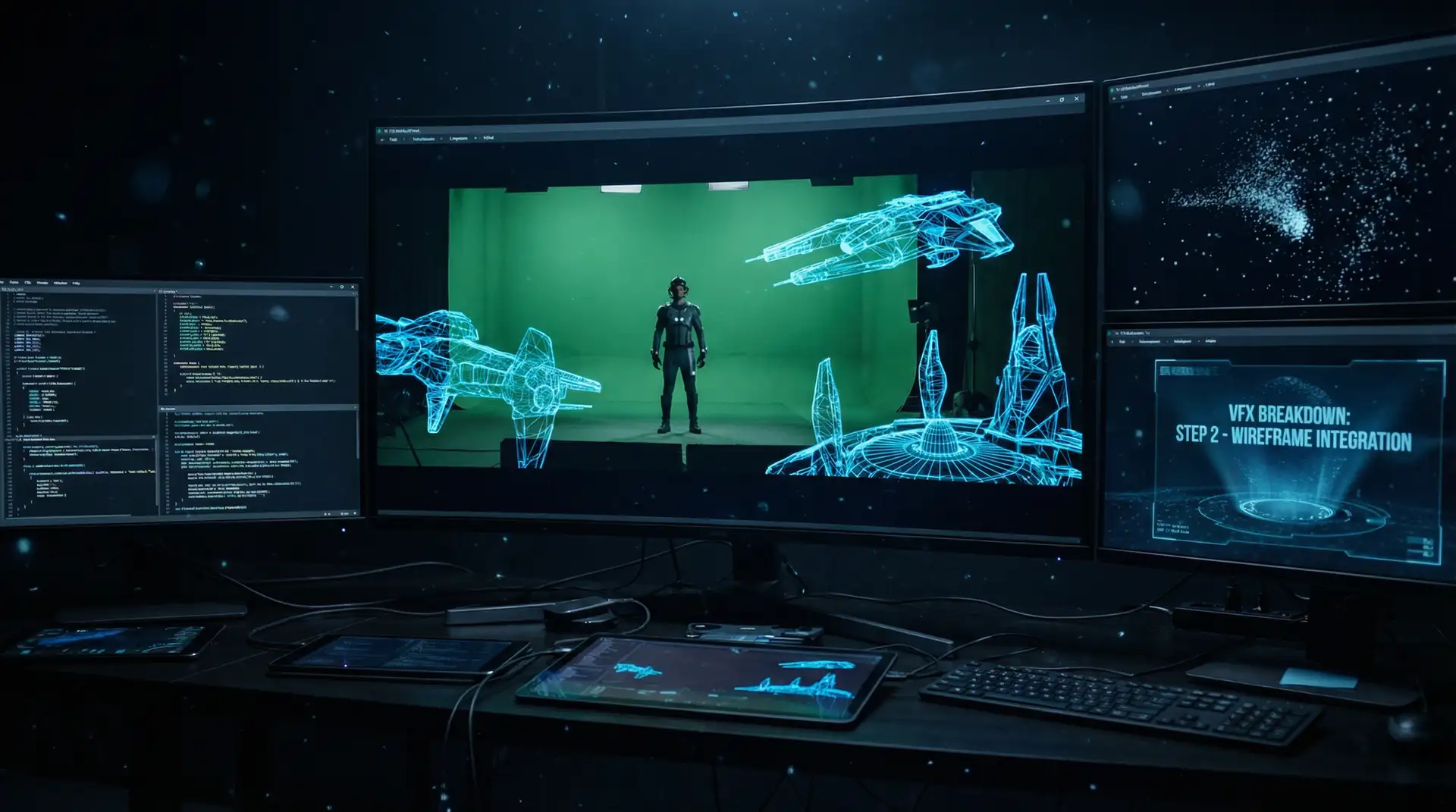 特效熔炉 星际崩塌3D线框建模